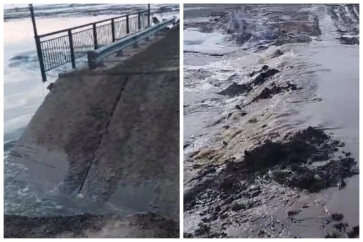 В Уральске затопило дороги и мосты, села остались без сообщения
