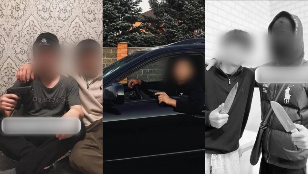 В Актобе установлены подростки, которые загрузили в TikTok свои фотографии с оружием.