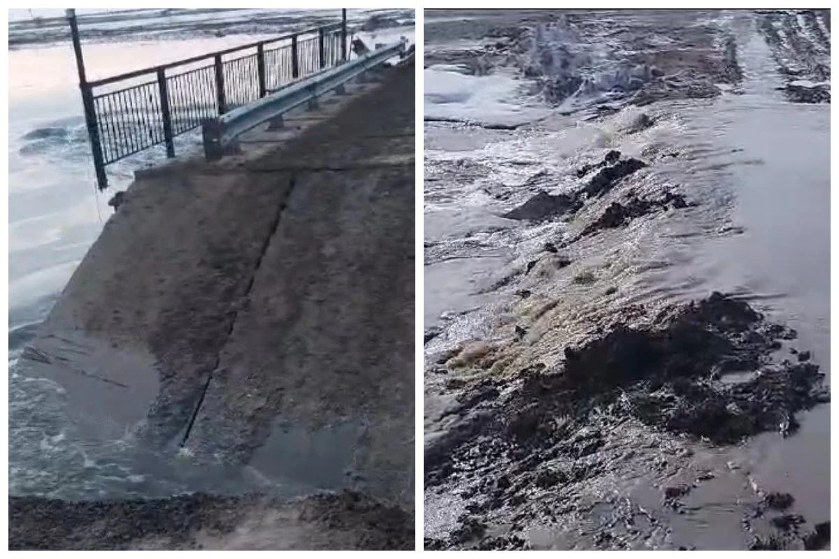 В Уральске затопило дороги и мосты, села остались без сообщения