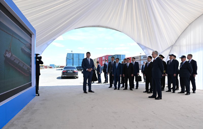 Президент ознакомился с ходом развития транспортно-логистической инфраструктуры Мангистауского региона