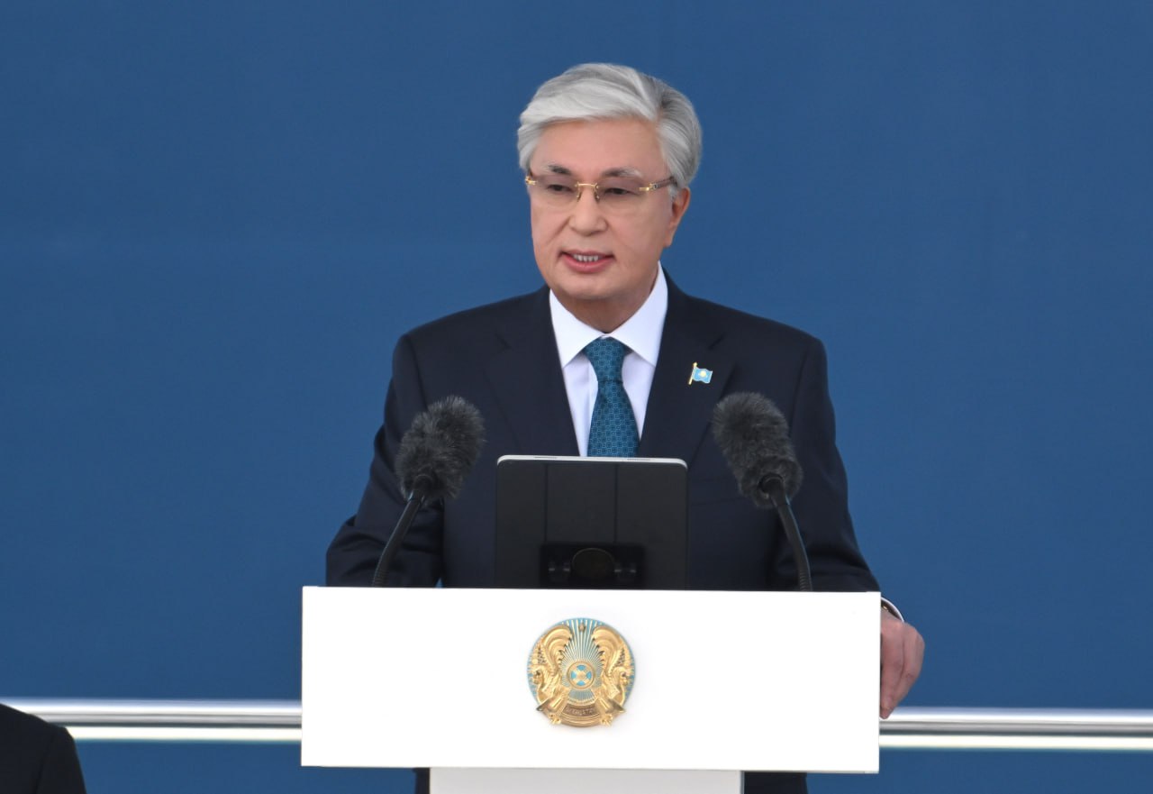 Касым-Жомарт Токаев выступил на военном параде, посвященном 80-летию Великой Победы.