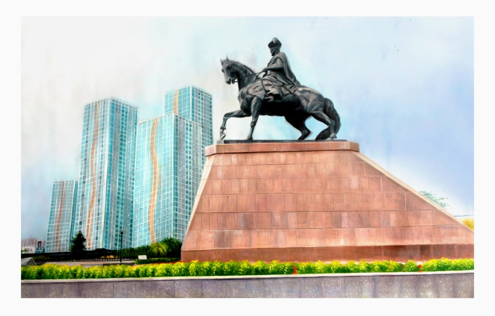 Памятник хану Кенесары в Астане отремонтирован и установлен на прежнее место.