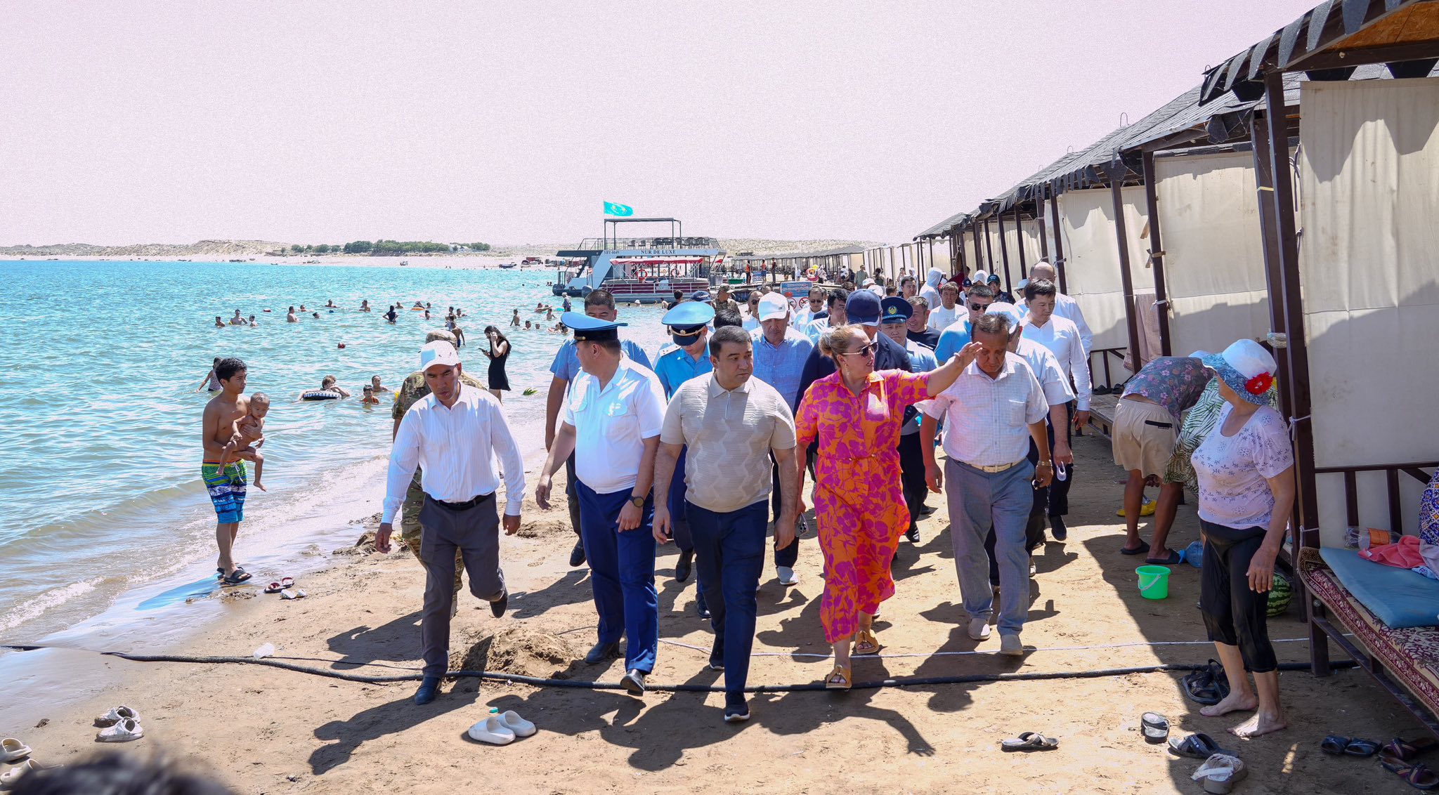 Чистота и безопасность пляжа в Шардаре проверены