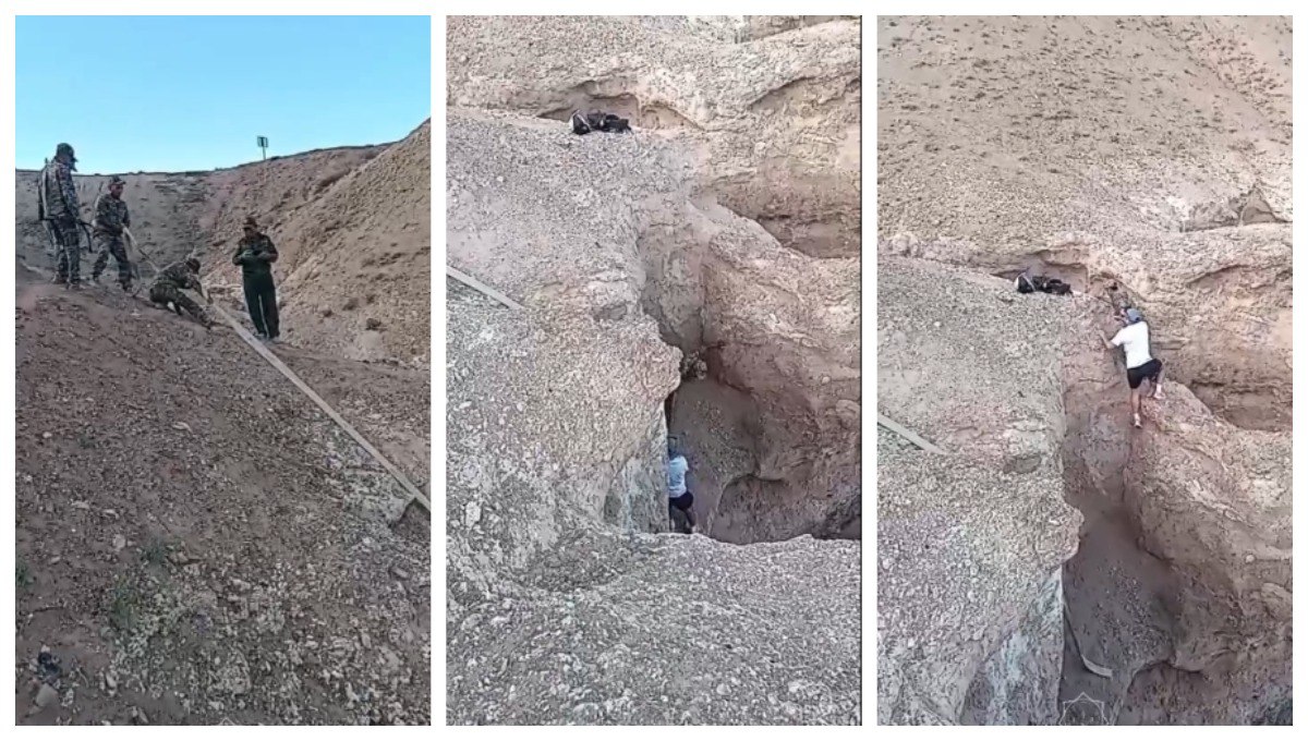 Мужчина, упавший в глубокое ущелье в Чарынском каньоне, был спасен