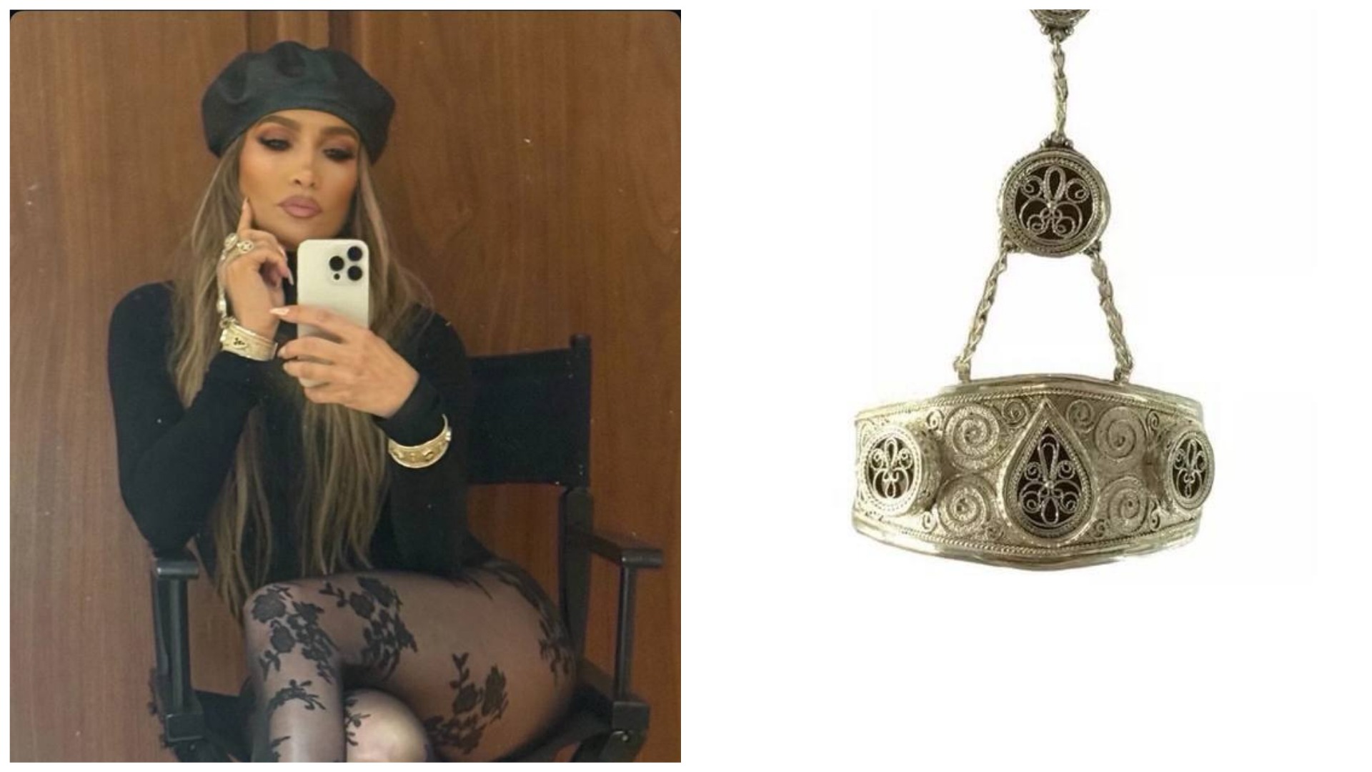 Дженнифер Лопес снялась в фотосессии с казахскими украшениями.