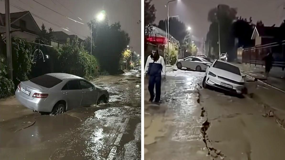 В Алматы на улице Яссауи произошел провал дороги: акимат дал разъяснения