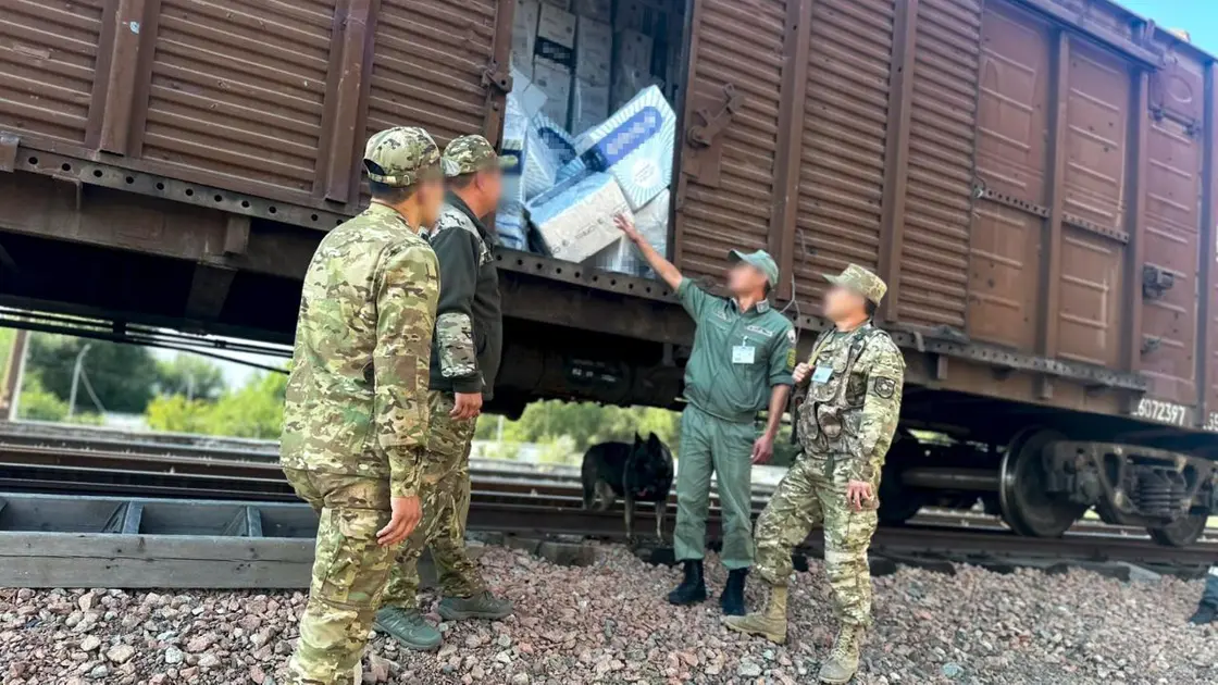 В Жамбылской области из грузового поезда изъято 890 980 пачек сигарет.
