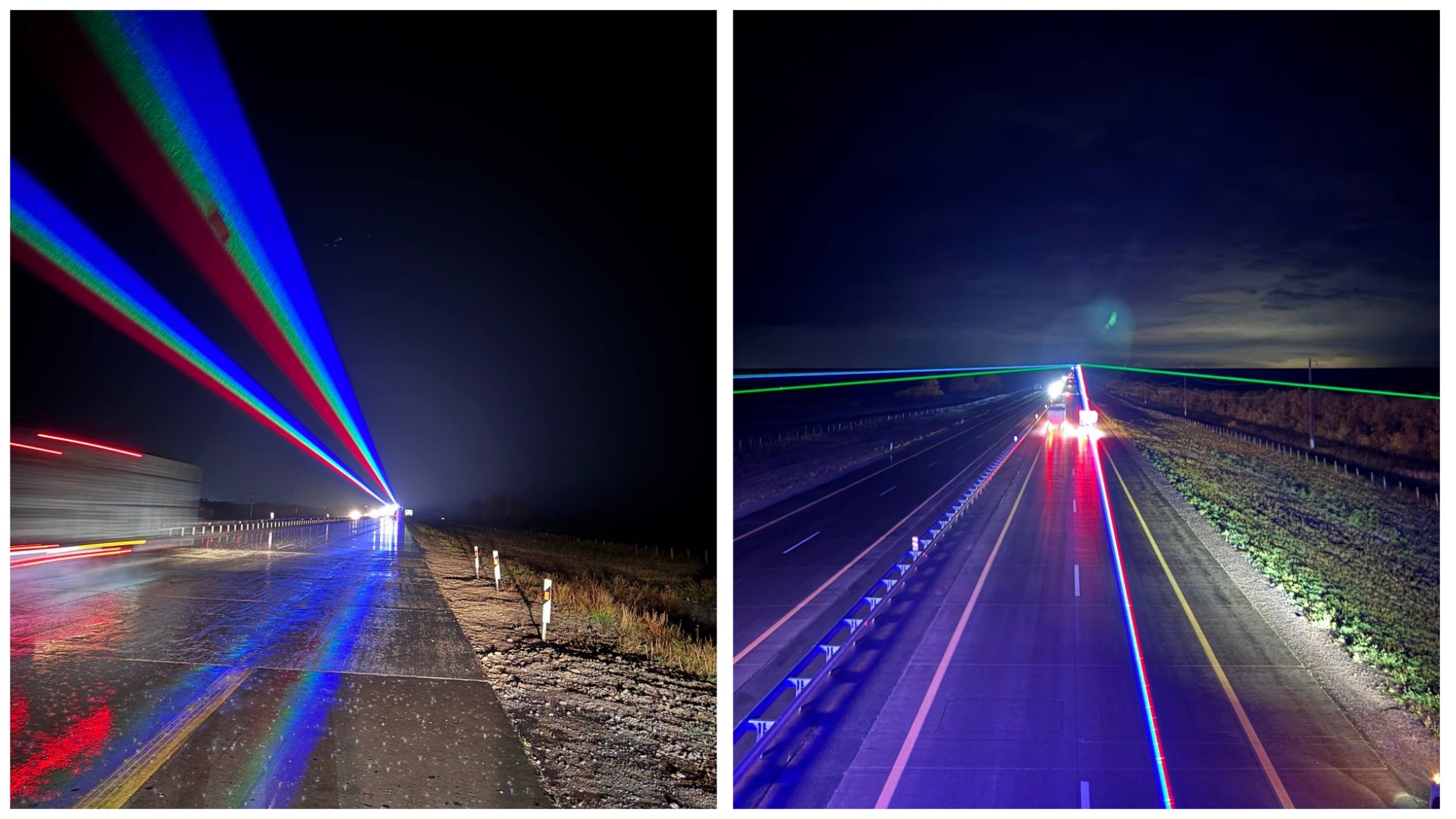 На трассе Астана — Темиртау проходит испытание новой системы лазерного оповещения