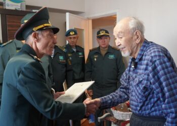 В Алматы ветеран войны отметил 101-летие