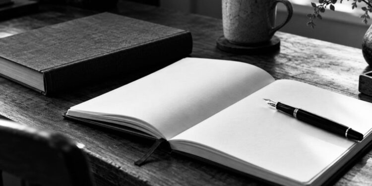 Иллюстрация: книги, блокнот и ручка